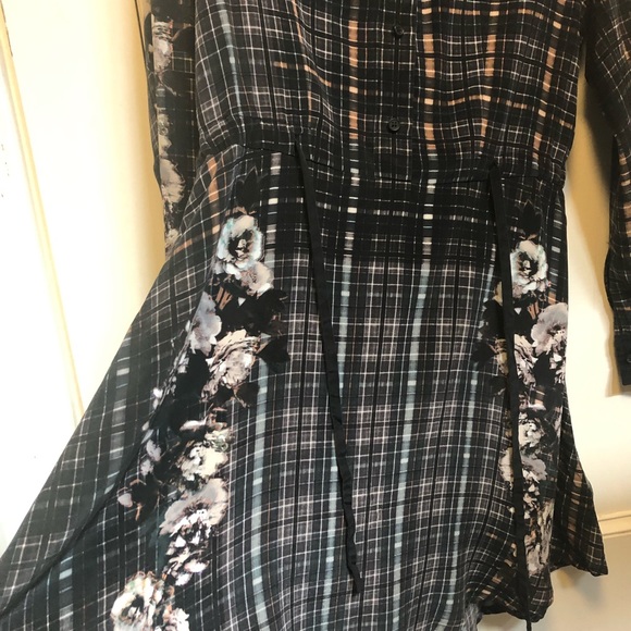 ALLSAINTS Sanko Prairie Dress 100% Silk - Picture 4 of 17